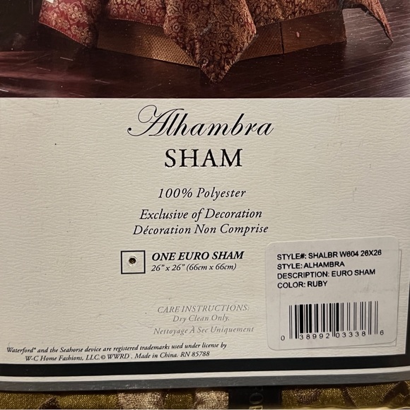 Waterford Linens Alhambra Euro Pillow Sham - Picture 11 of 11